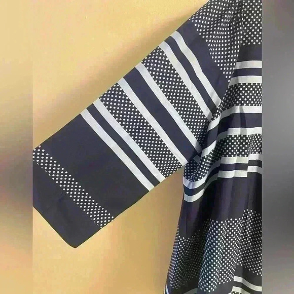 ModCloth navy blue pull over blouse granny core Peter Pan collar. Sz 1X. NWOT - Picture 2 of 6